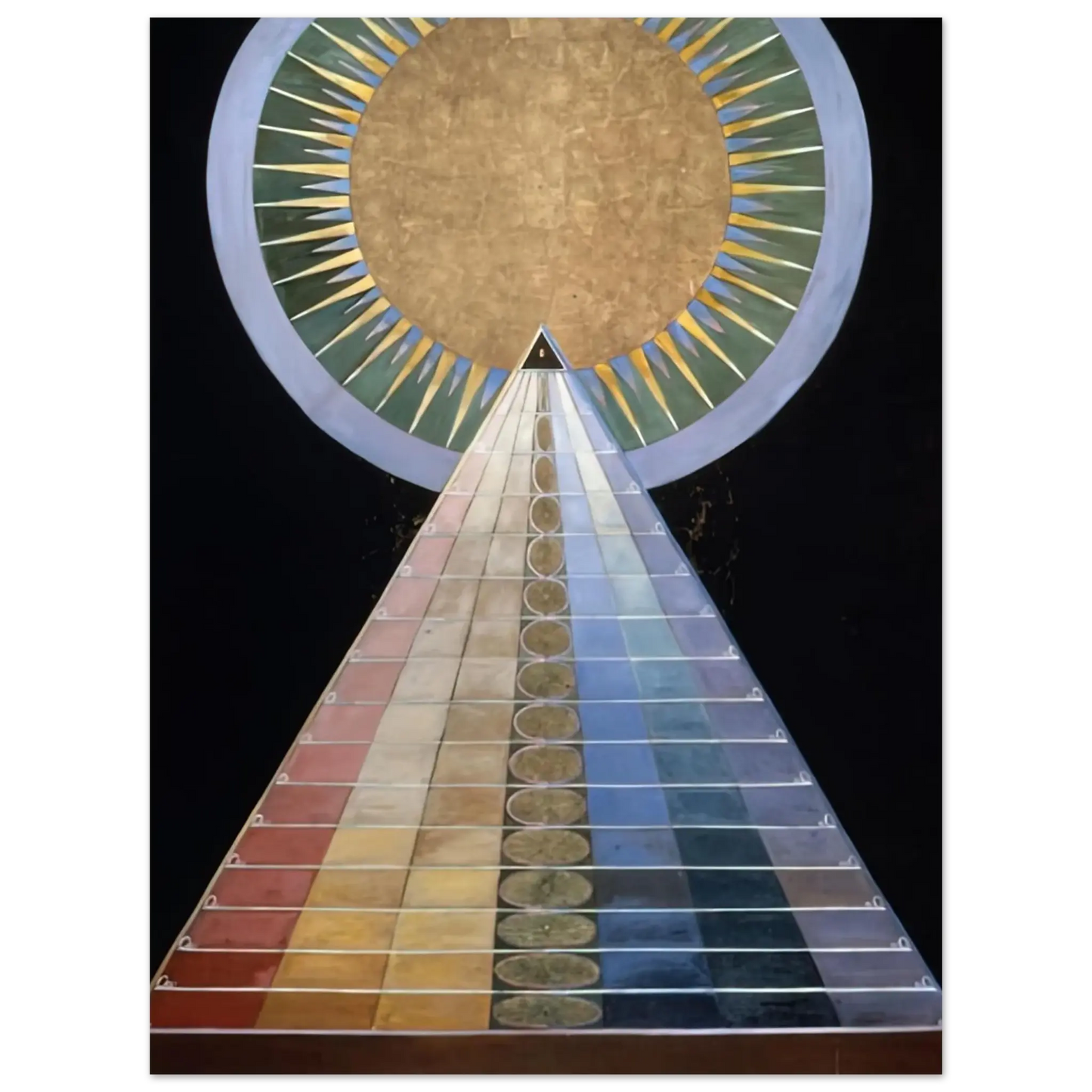 Hilma af Klint - ALTAR PAINTING 1915 Wall art - 45x60 cm / 18x24 Inches - Premium Wooden Framed Poster With Fine Art Paper - Black frame
