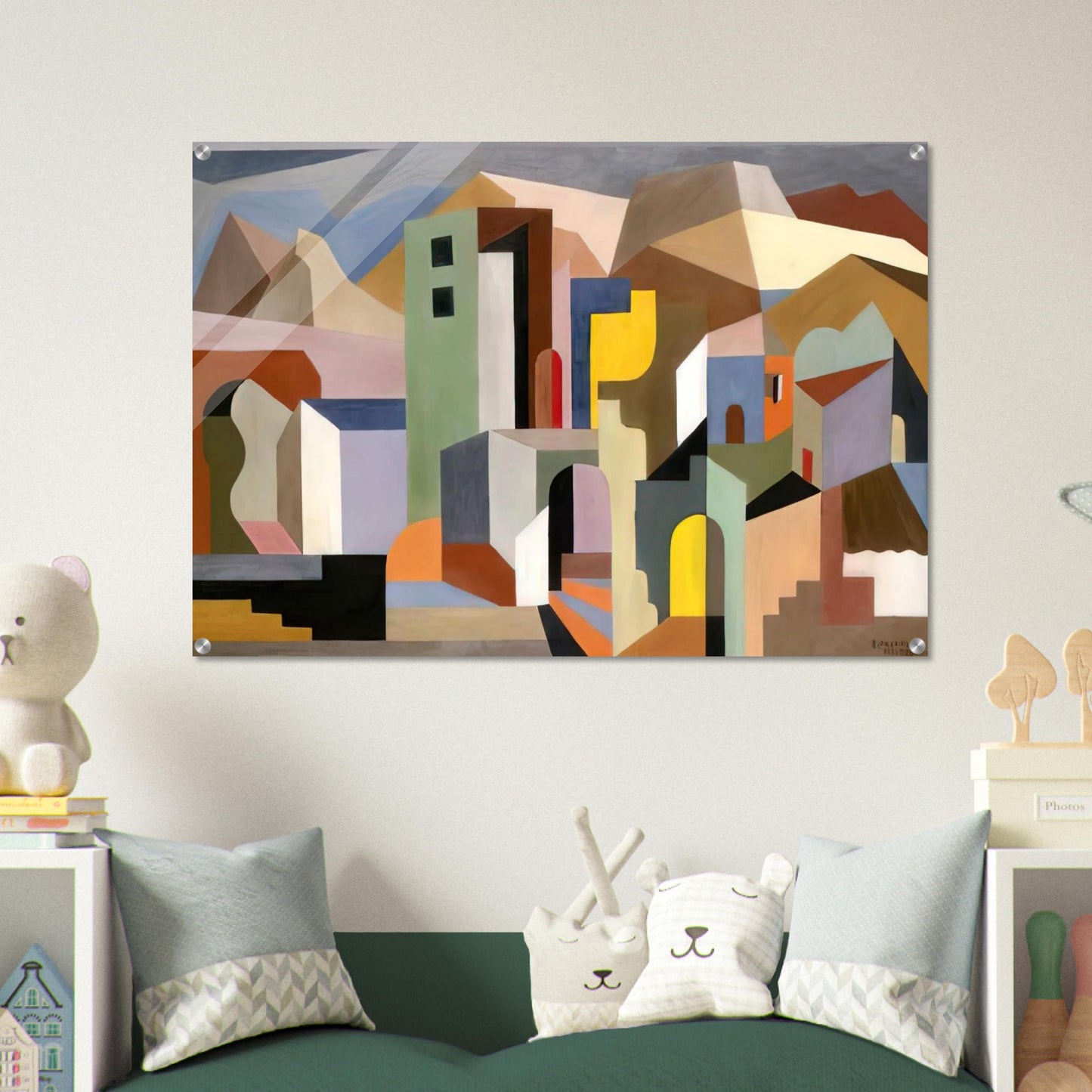 ARCHITECTURAL FORM OF FUTURE IDEAL LANDSCAPE 1921 - Enrico Prampolini Acrylic Print - 70x100 cm / 28x40″ inches