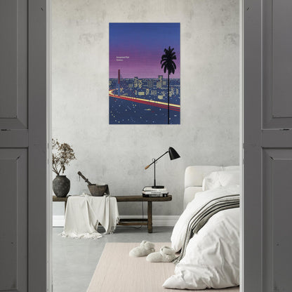 Ikkubaru Amusement City - Hiroshi Nagai Brushed Aluminum Print - 70x100 cm / 28x40 inches | Hiroshi Nagai Aluminum Print | Hiroshi Nagai Prints