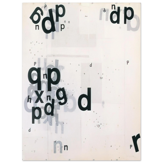Mira Schendel - Untitled From the series Graphic Objects - 1973  75x100 cm / 30x40inches Fine Art Poster