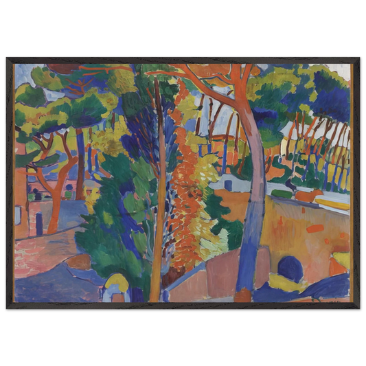 BRIDGE OVER THE RIOU 1906 - Andre Derain 70x100 cm / 28x40 inches Framed Art Print – Black Wooden Frame
