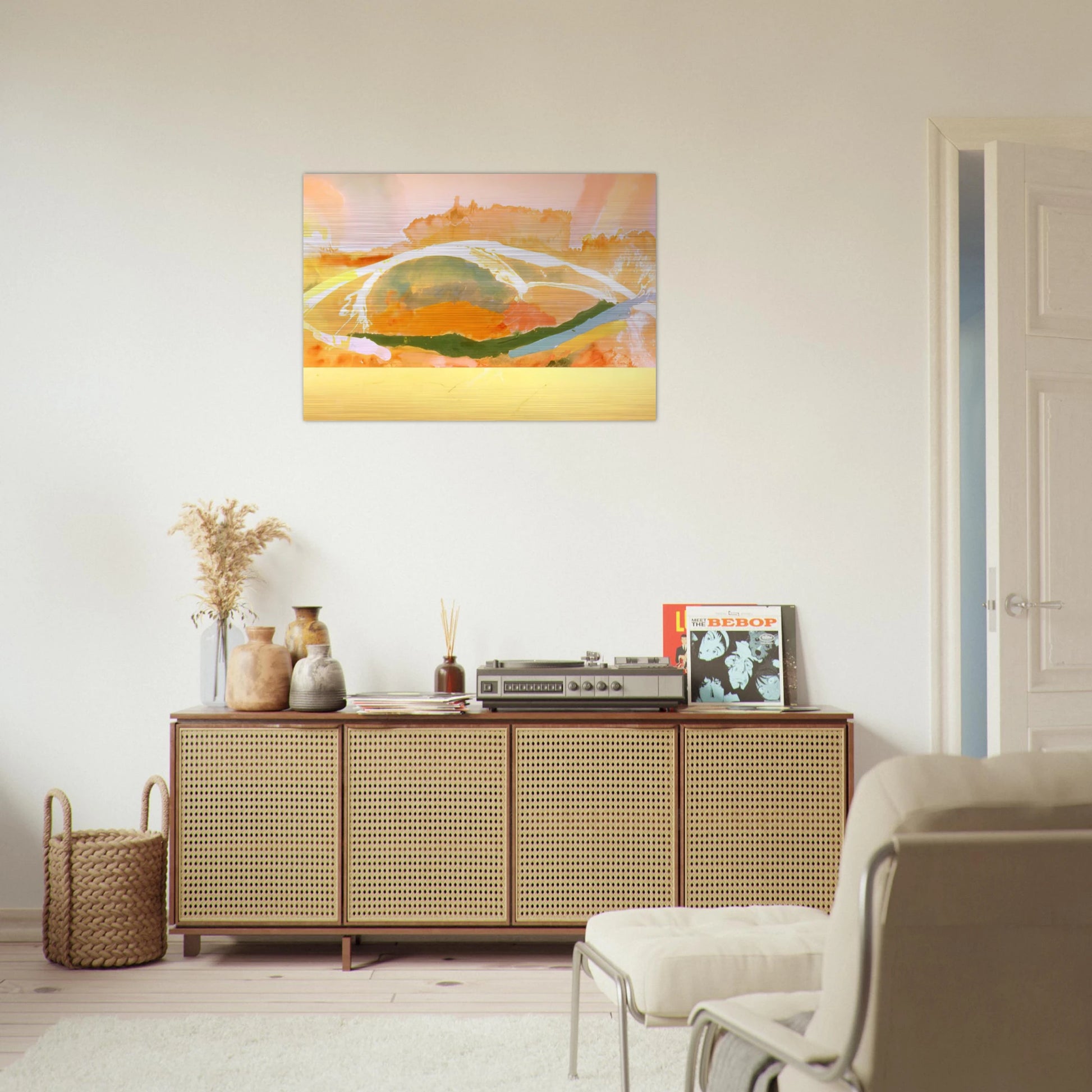 Sunday Afternoon - 1969 - Ronnie Landfield Brushed Aluminum Print - 70x100 cm / 28x40 inches | Ronnie Landfield Aluminum Print | Ronnie Landfield Prints