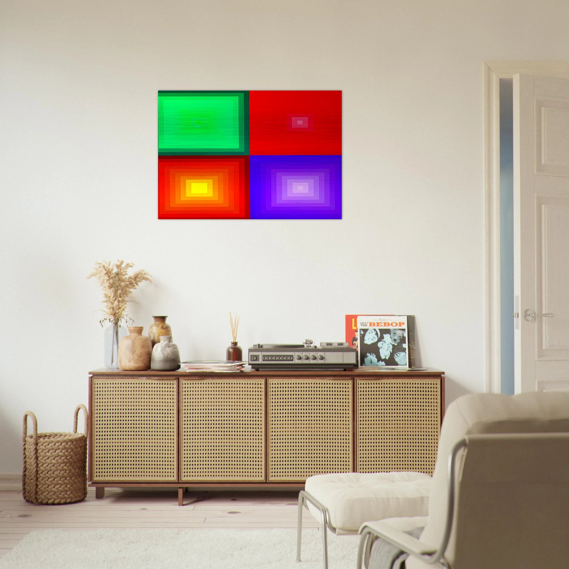 DVA-DVA - 1986 - Victor Vasarely Brushed Aluminum Print - 70x100 cm / 28x40 inches | Victor Vasarely Aluminum Print | Victor Vasarely Prints