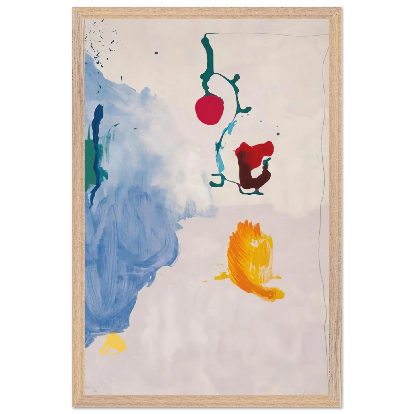 Helen Frankenthaler - Eve - 1995 Wall art - A1 (59.4 x 84.1  cm) - Premium Wooden Framed Poster With Fine Art Paper - White frame