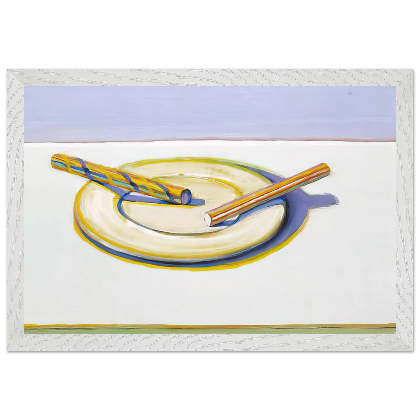 Wayne Thiebaud - Two Candy Sticks - 2004 Wall Art - 30x40 cm / 12x16 inches - Fine Art Poster - -