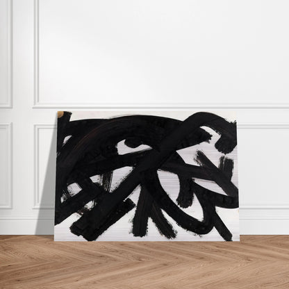 Brou de noix sur papier 48 x 62,5 cm, 1946 - 1946 - Pierre Soulages Brushed Aluminum Print - 70x100 cm / 28x40 inches | Pierre Soulages Aluminum Print | Pierre Soulages Prints