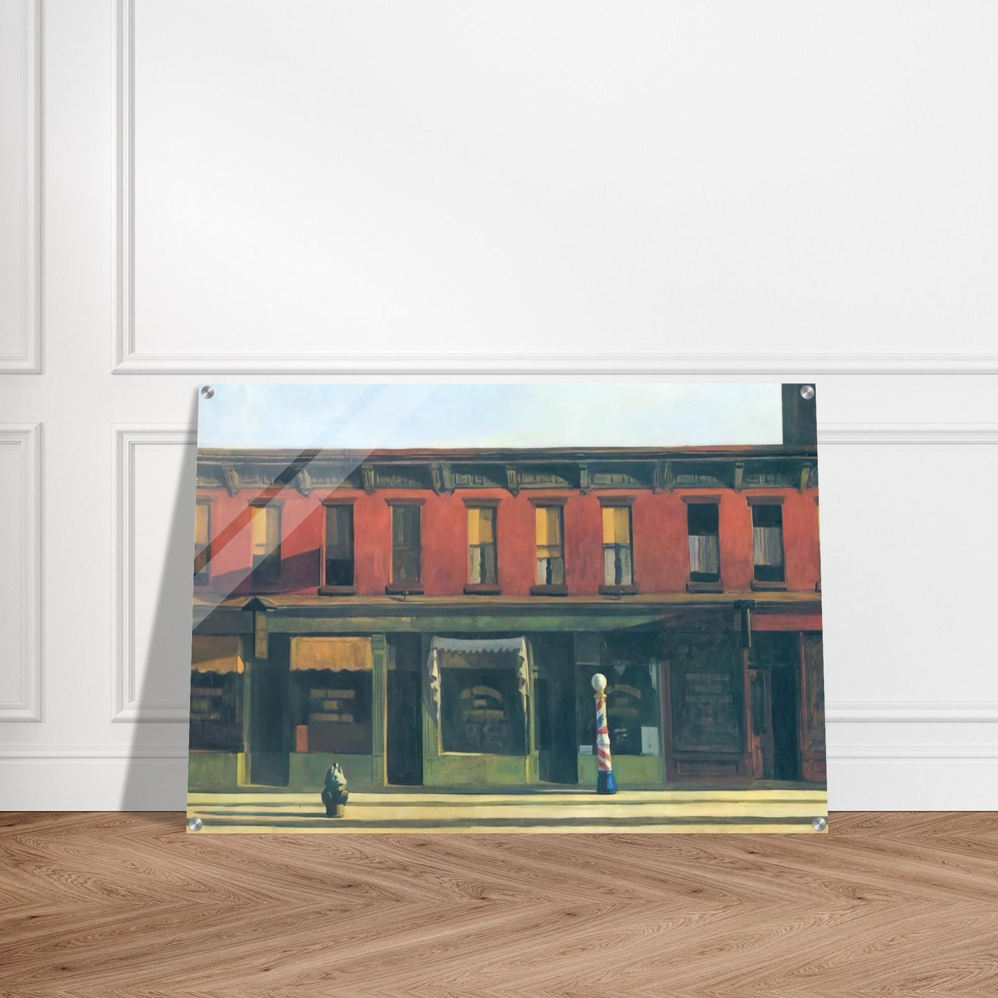 Early Sunday Morning - Edward Hopper Acrylic Print - 70x100 cm / 28x40″ inches