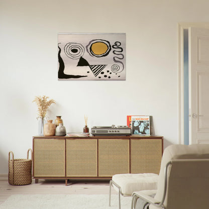 CERCLE JAUNE 1953 - Alexander Calder Brushed Aluminum Print - 70x100 cm / 28x40 inches | Alexander Calder Aluminum Print | Alexander Calder Prints