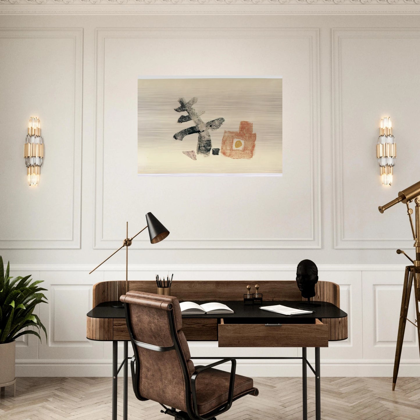 11.5.50 - 1950 - Julius Bissier Brushed Aluminum Print - 70x100 cm / 28x40 inches | Julius Bissier Aluminum Print | Julius Bissier Prints