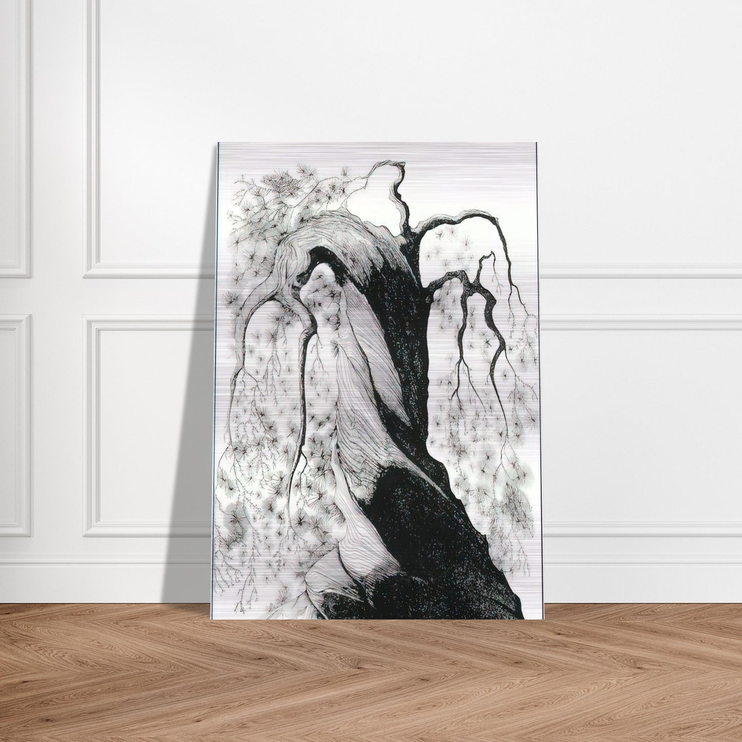 Pine Tree - Eyvind Earle Brushed Aluminum Print - 70x100 cm / 28x40 inches | Eyvind Earle Aluminum Print | Eyvind Earle Prints