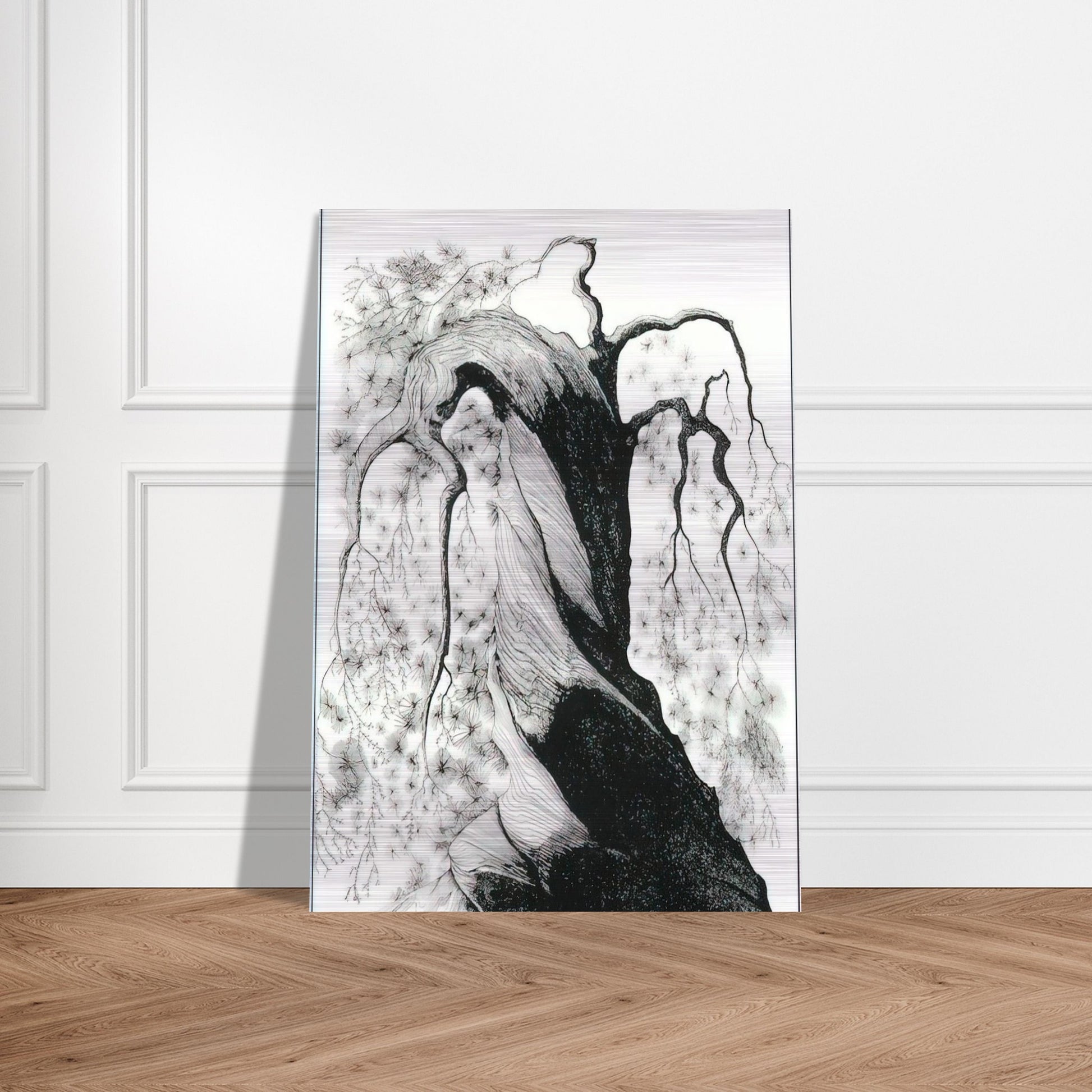 Pine Tree - Eyvind Earle Brushed Aluminum Print - 70x100 cm / 28x40 inches | Eyvind Earle Aluminum Print | Eyvind Earle Prints