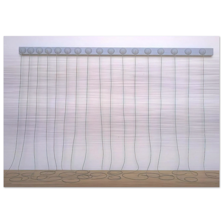 ADDENDUM 1967 - Eva Hesse Brushed Aluminum Print - 70x100 cm / 28x40 inches | Eva Hesse Aluminum Print | Eva Hesse Prints