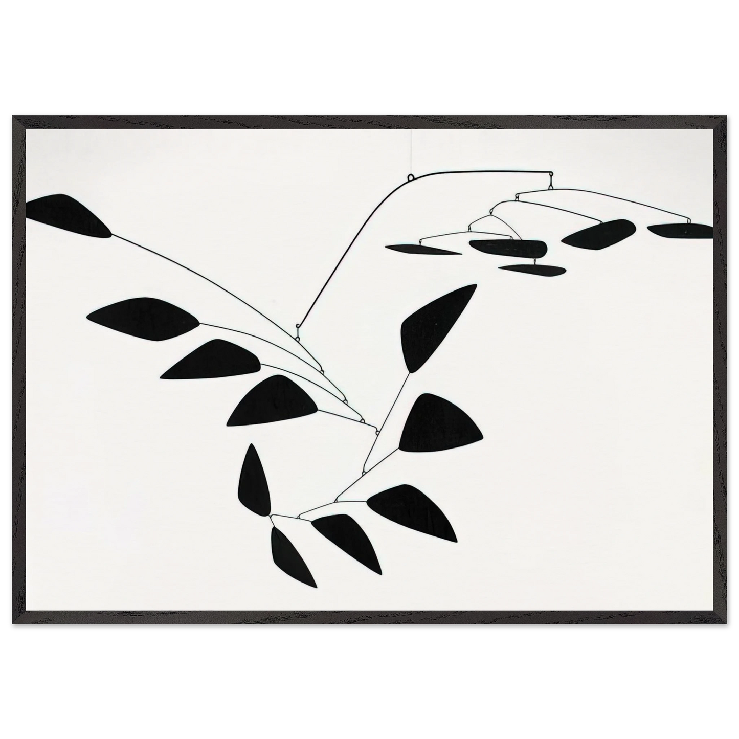 THE Y 1960 - Alexander Calder 70x100 cm / 28x40 inches Framed Art Print – Black Wooden Frame