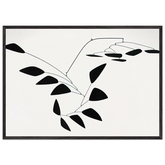 THE Y 1960 - Alexander Calder 70x100 cm / 28x40 inches Framed Art Print – Black Wooden Frame