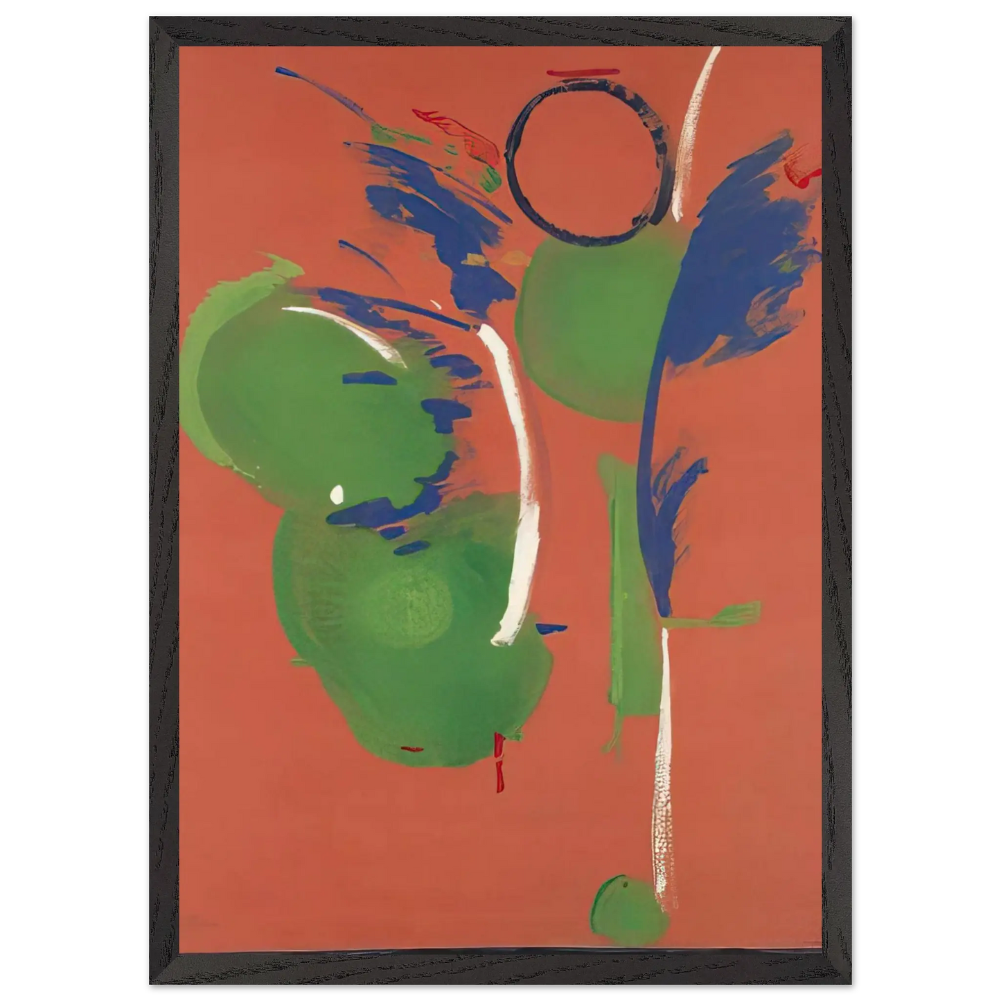 Helen Frankenthaler - Mary, Mary - 1987 Wall art - 13x18 cm / 5x7 Inches - Premium Wooden Framed Poster With Fine Art Paper - Black frame