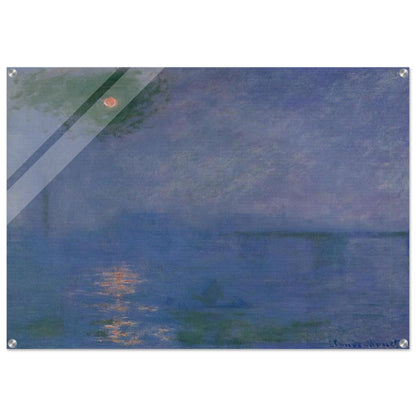 Charing Cross Bridge, Fog on the Themes - claude monet Acrylic Print - 70x100 cm / 28x40″ inches | claude monet Wall Art | claude monet Prints