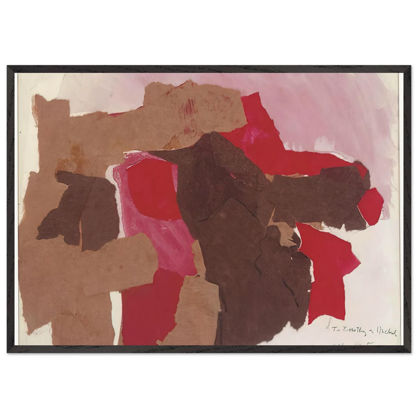COMSTOCK 1962 - Esteban Vicente 70x100 cm / 28x40 inches Framed Art Print – Black Wooden Frame