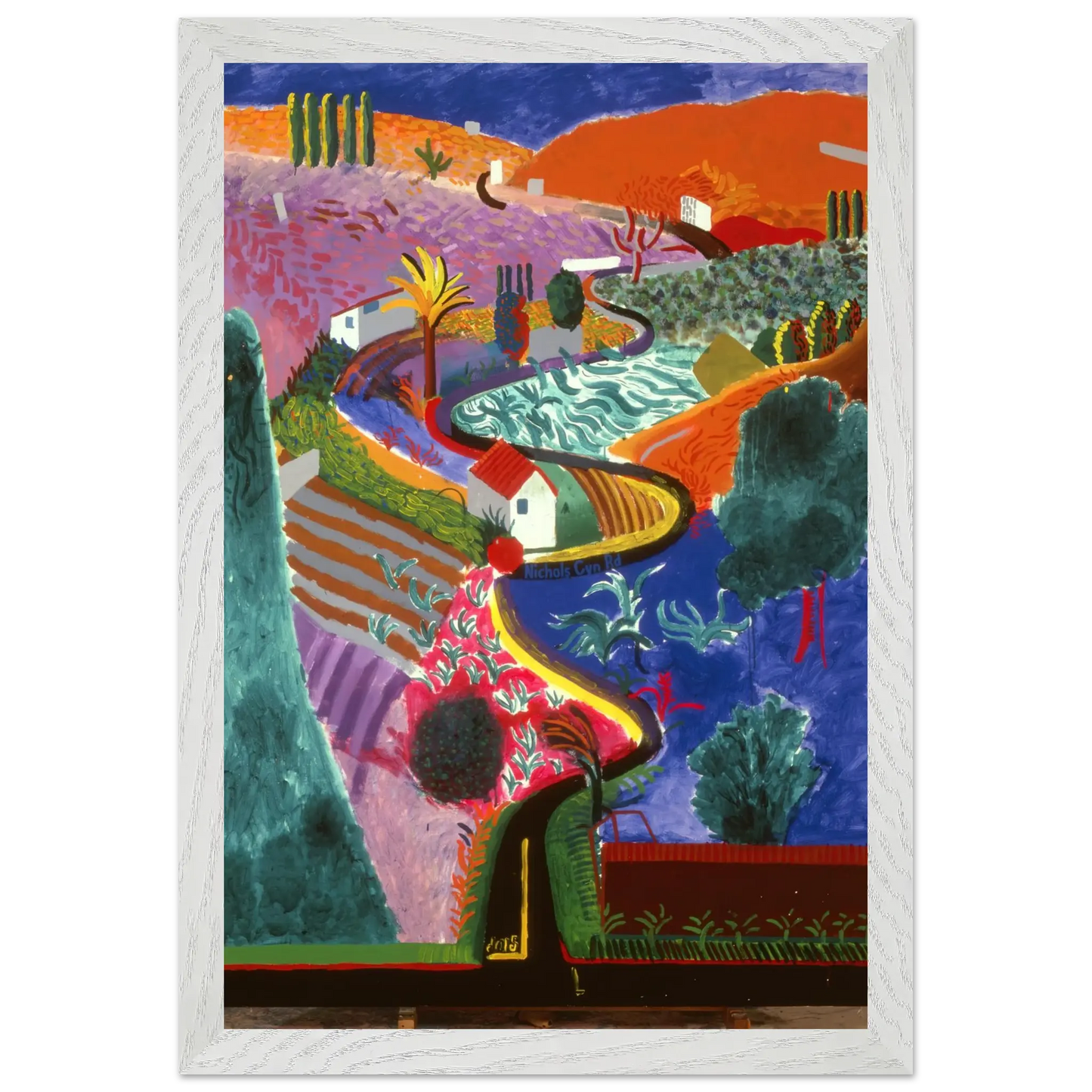David Hockney - David Hockney Wall art - A2 (42 x 59.4  cm) - Premium Wooden Framed Poster With Fine Art Paper - Wood frame
