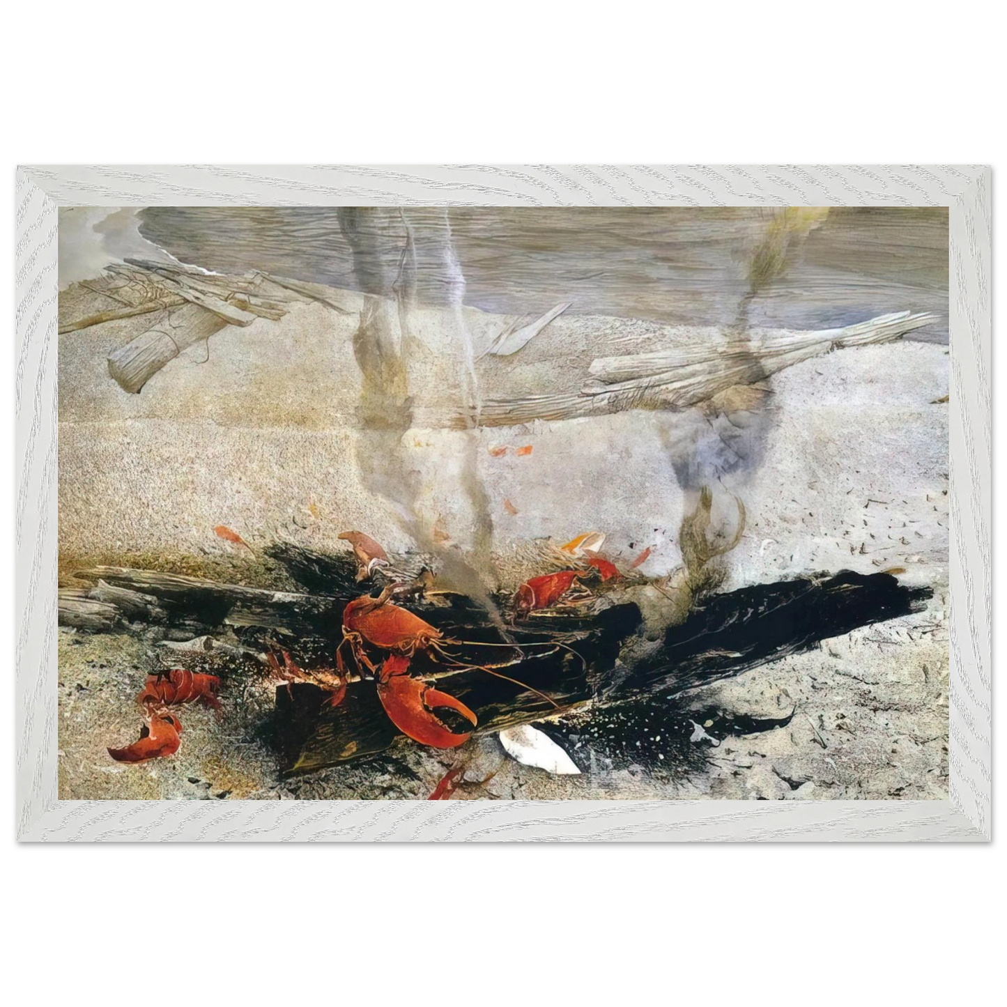 Andrew Wyeth - EMBERS 2000 Wall Art - 60x80 cm / 24x32 inches - Fine Art Poster-canvas - -