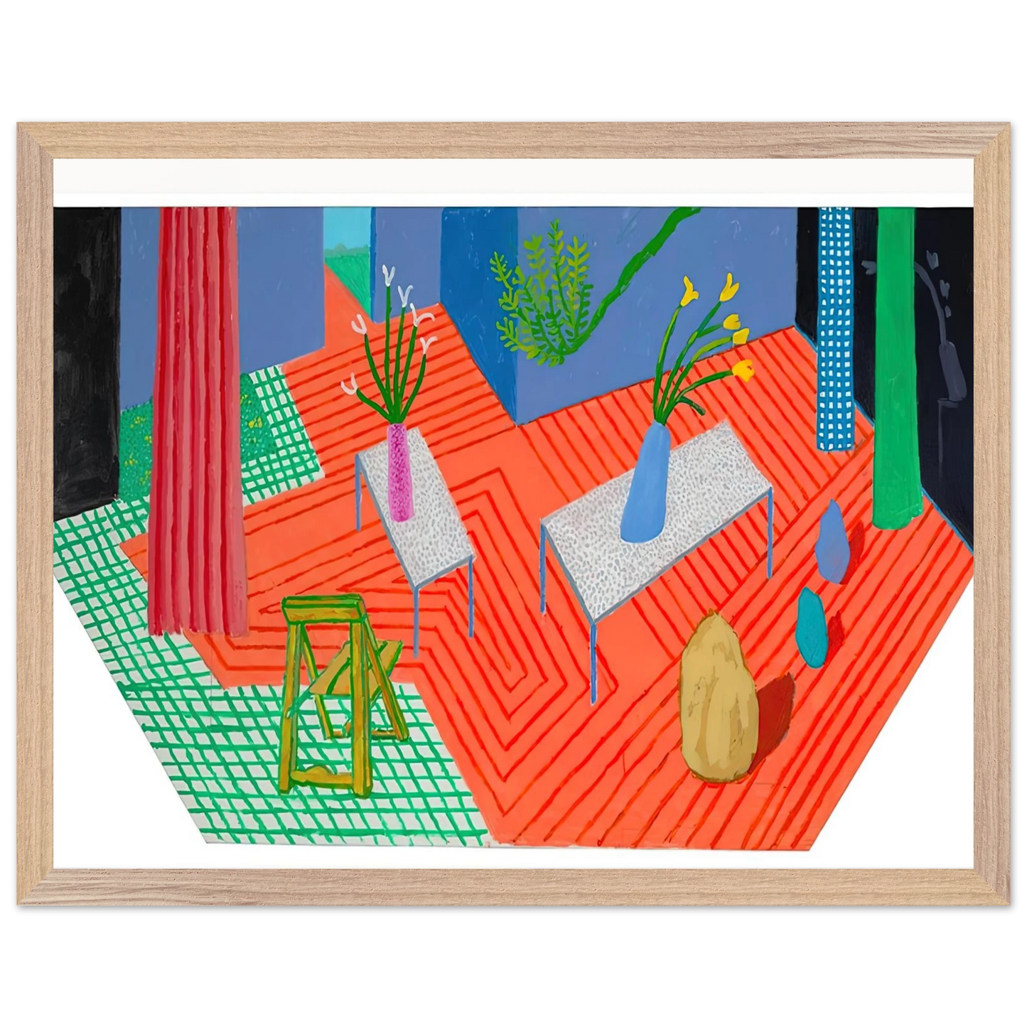 David Hockney - David Hockney Wall art - 45x60 cm / 18x24 inches - Premium Wooden Framed Poster With Fine Art Paper-canvas - Black frame