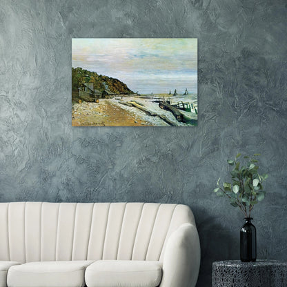 Boatyard near Honfleur - claude monet Brushed Aluminum Print - 70x100 cm / 28x40 inches | claude monet Aluminum Print | claude monet Prints