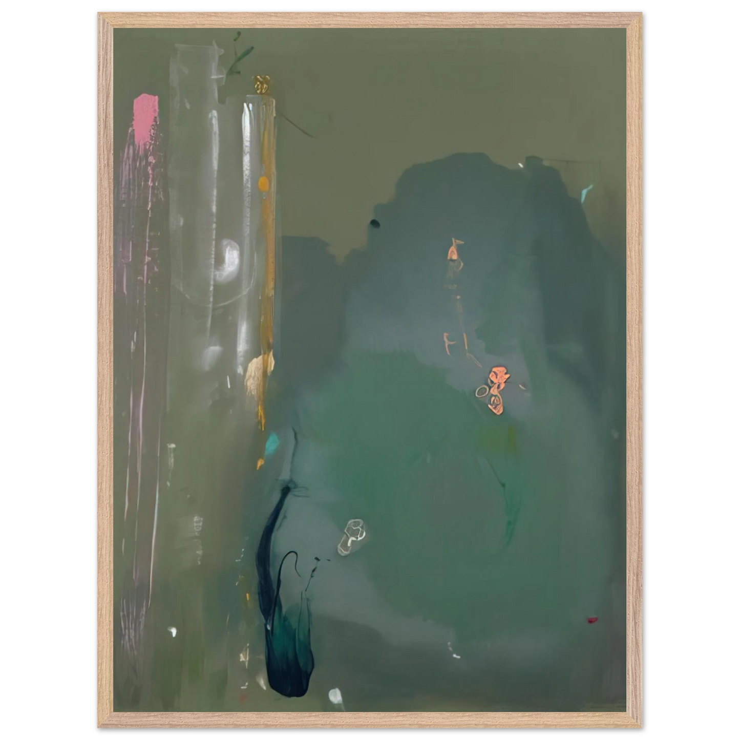 Helen Frankenthaler - CÃƒÆ’Ã‚Â´te d Argent - 1980 Wall art - 45x60 cm / 18x24 inches - Premium Wooden Framed Poster With Fine Art Paper-canvas - Wood frame