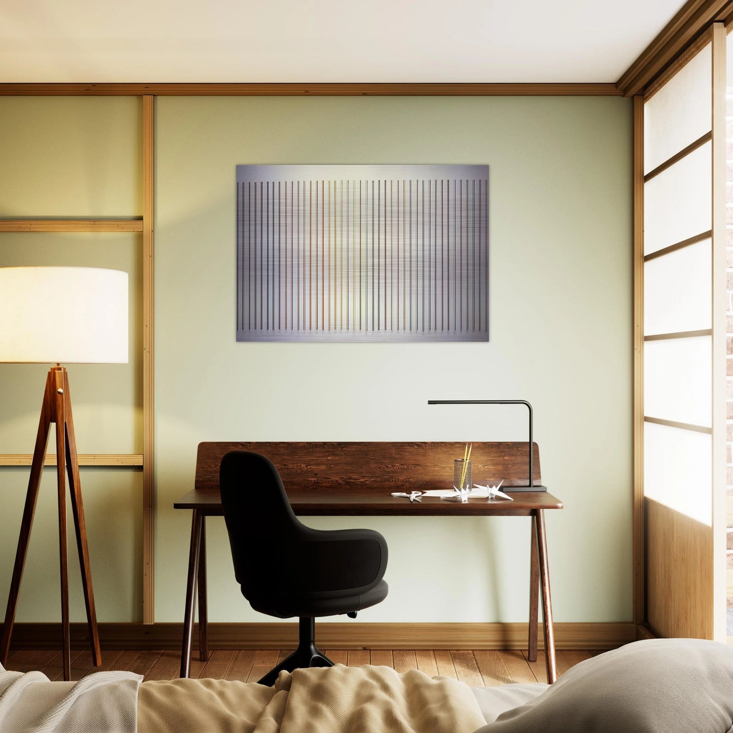 Color Needles - 1984 - Gene Davis Brushed Aluminum Print - 70x100 cm / 28x40 inches | Gene Davis Aluminum Print | Gene Davis Prints