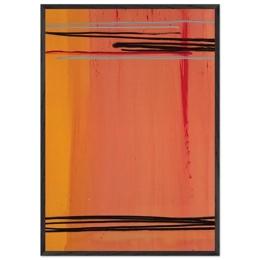 Caxambus - Color Field Painting - Larry Zox 70x100 cm / 28x40 inches Framed Art Print – Black Wooden Frame