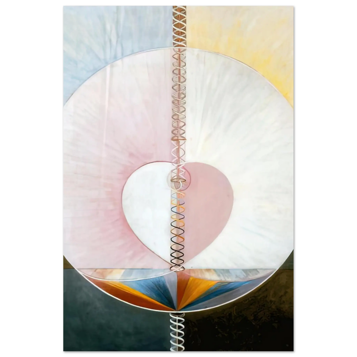 Hilma af Klint - WHAT A HUMAN BEING IS 1910 Wall art - 20x50 cm / 8x20 Inches - Fine Art Poster - -