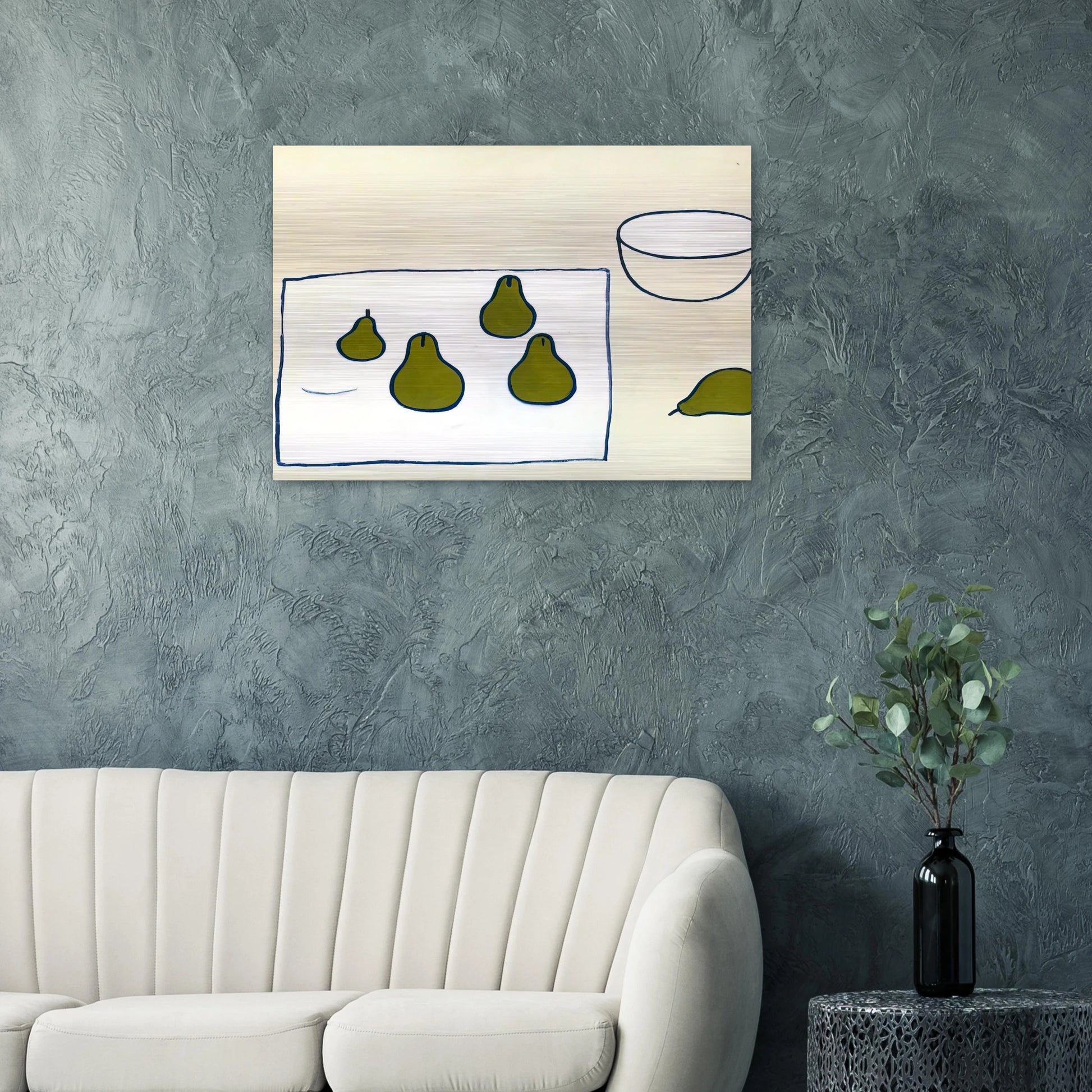 Five Pears - 1976 - William Scott Brushed Aluminum Print - 70x100 cm / 28x40 inches | William Scott Aluminum Print | William Scott Prints