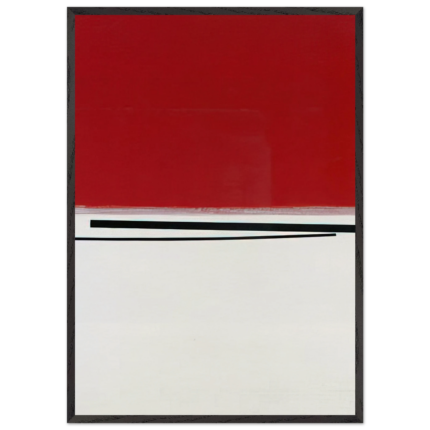Square Motif in White and Indian Red - 1960 - Victor Pasmore 70x100 cm / 28x40 inches Framed Art Print – Black Wooden Frame