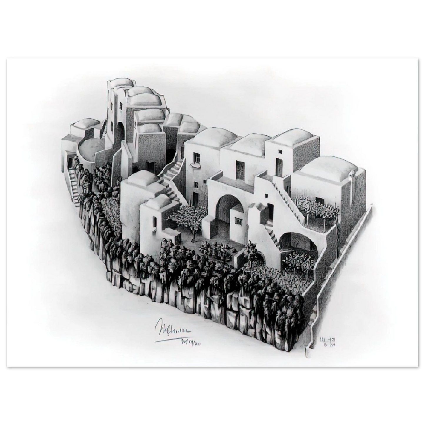 MC Escher - ESCHER (24) Wall Art - 21x29.7 cm / 8x12" - Fine Art Poster-canvas - -