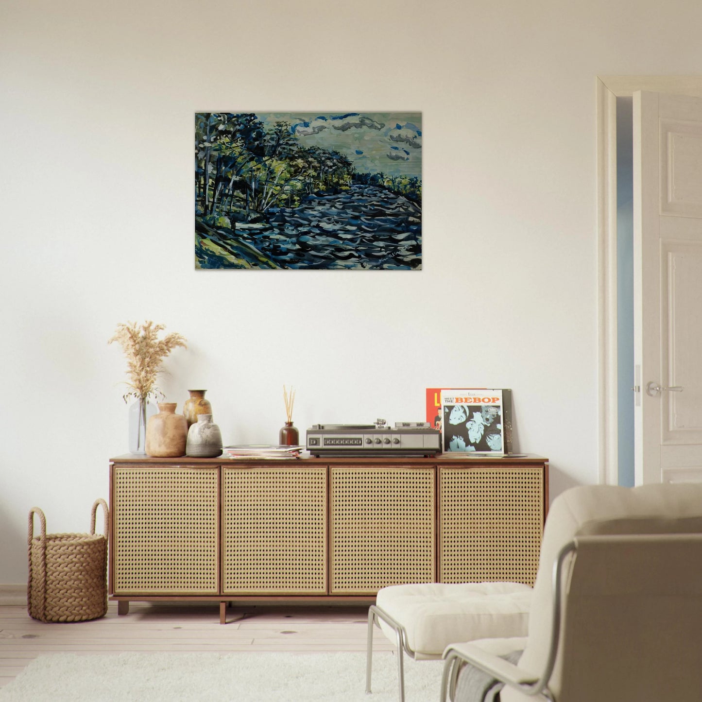 ST MARY S BLACK RIVER IS BLUE GEORGIA 1964 - Ivan Albright Brushed Aluminum Print - 70x100 cm / 28x40 inches | Ivan Albright Aluminum Print | Ivan Albright Prints
