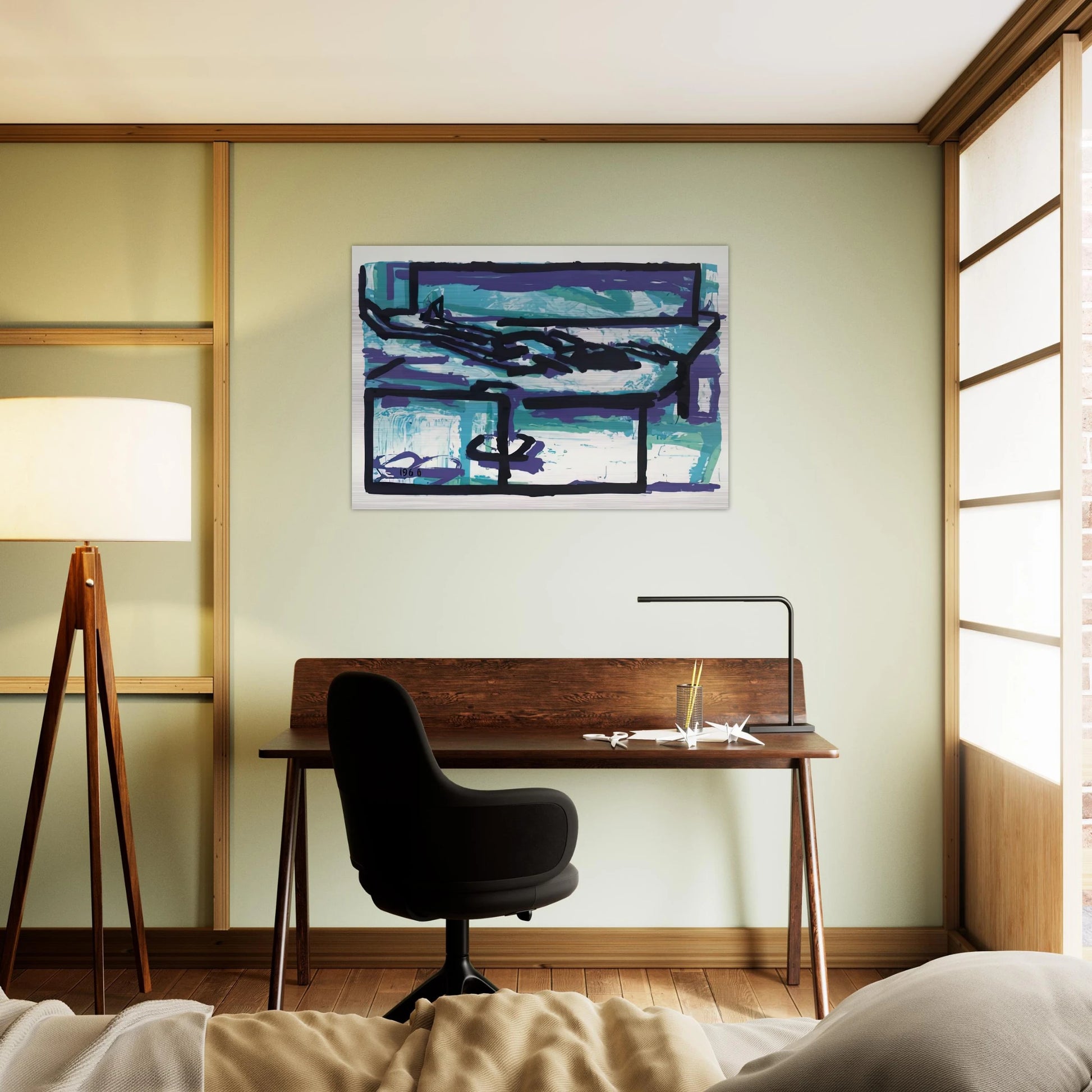 RECLINING FIGURE I - Frank Auerbach Brushed Aluminum Print - 70x100 cm / 28x40 inches | Frank Auerbach Aluminum Print | Frank Auerbach Prints
