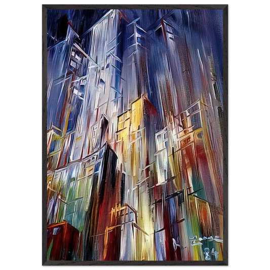 Growth N2 - Konrad Zuse 70x100 cm / 28x40 inches Framed Art Print – Black Wooden Frame