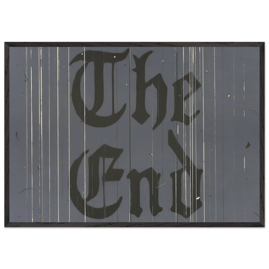 THE FINAL END 1991 - Edward Ruscha 70x100 cm / 28x40 inches Framed Art Print – Black Wooden Frame
