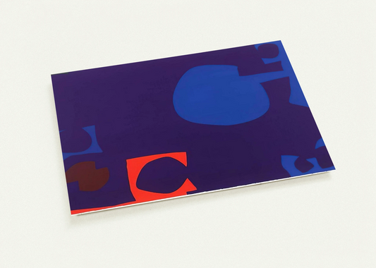 Blue and Deep Violet with Orange, Brown and Green - 1970 By Patrick Heron Pack of 10 Post Cards | Patrick Heron Post Cards | A6 (10.5 x 14.8 cm) - 4.1 x 5.8 inches