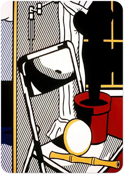 INTERIOR WITH CACTUS 1978 By Roy Lichtenstein Pack of 10 Post Cards | Roy Lichtenstein Post Cards | A6 (10.5 x 14.8 cm) - 4.1 x 5.8 inches
