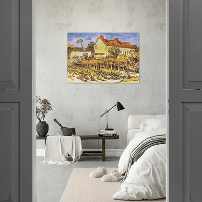 The House of Pere Eloi - Vincent van Gogh Brushed Aluminum Print - 70x100 cm / 28x40 inches | Vincent van Gogh Aluminum Print | Vincent van Gogh Prints