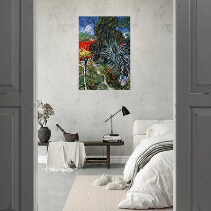The Garden of Doctor Gachet at Auvers-sur-Oise - Vincent van Gogh Brushed Aluminum Print - 70x100 cm / 28x40 inches | Vincent van Gogh Aluminum Print | Vincent van Gogh Prints