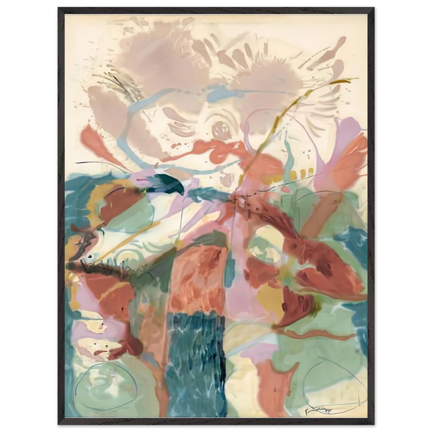 Helen Frankenthaler - Jacob's Ladder, 1957- Wall Art - 60x80 cm / 24x32 inches - Premium Wooden Framed Poster With Fine Art Paper-canvas - Wood frame