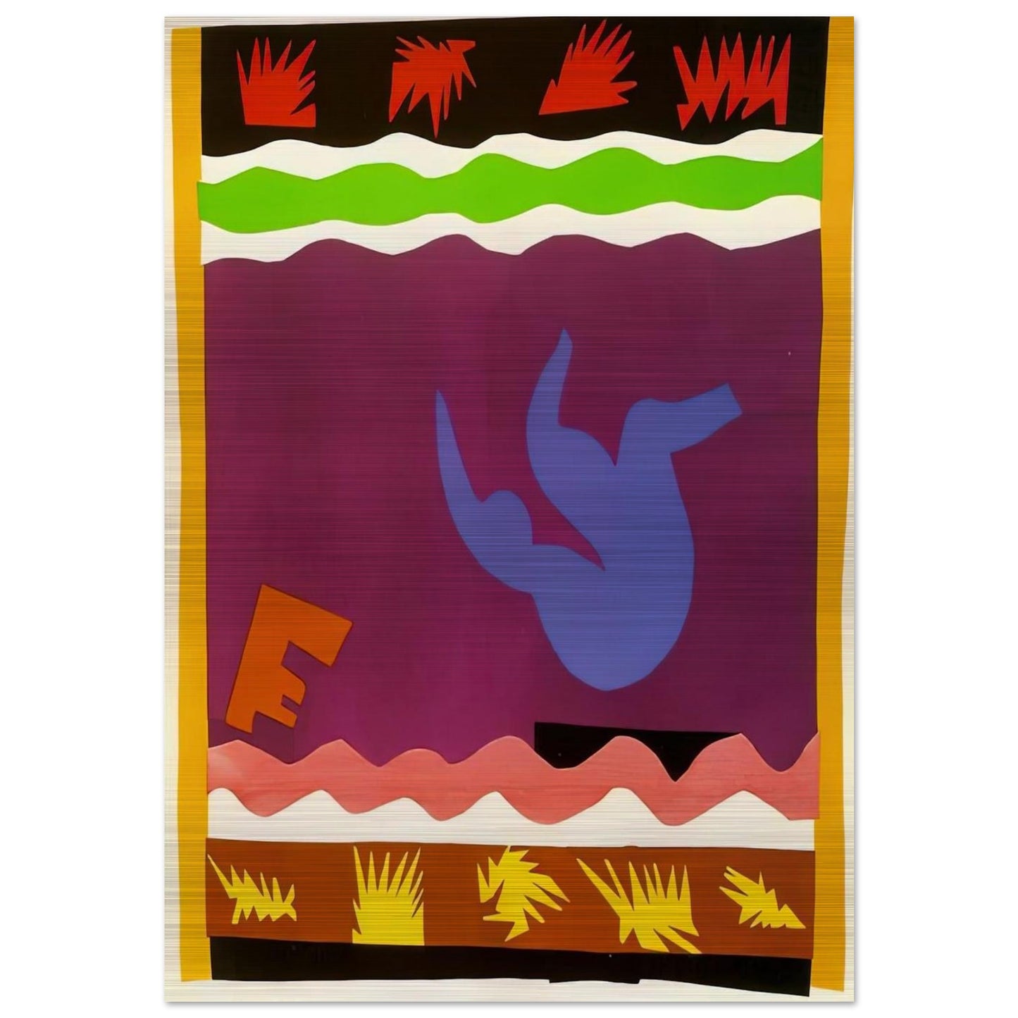THE TOBOGGAN 1943 - Henri Matisse Brushed Aluminum Print - 70x100 cm / 28x40 inches | Henri Matisse Aluminum Print | Henri Matisse Prints
