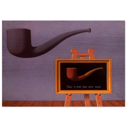 THE TWO MYSTERIES 1966 - Rene Magritte Brushed Aluminum Print - 70x100 cm / 28x40 inches | Rene Magritte Aluminum Print | Rene Magritte Prints