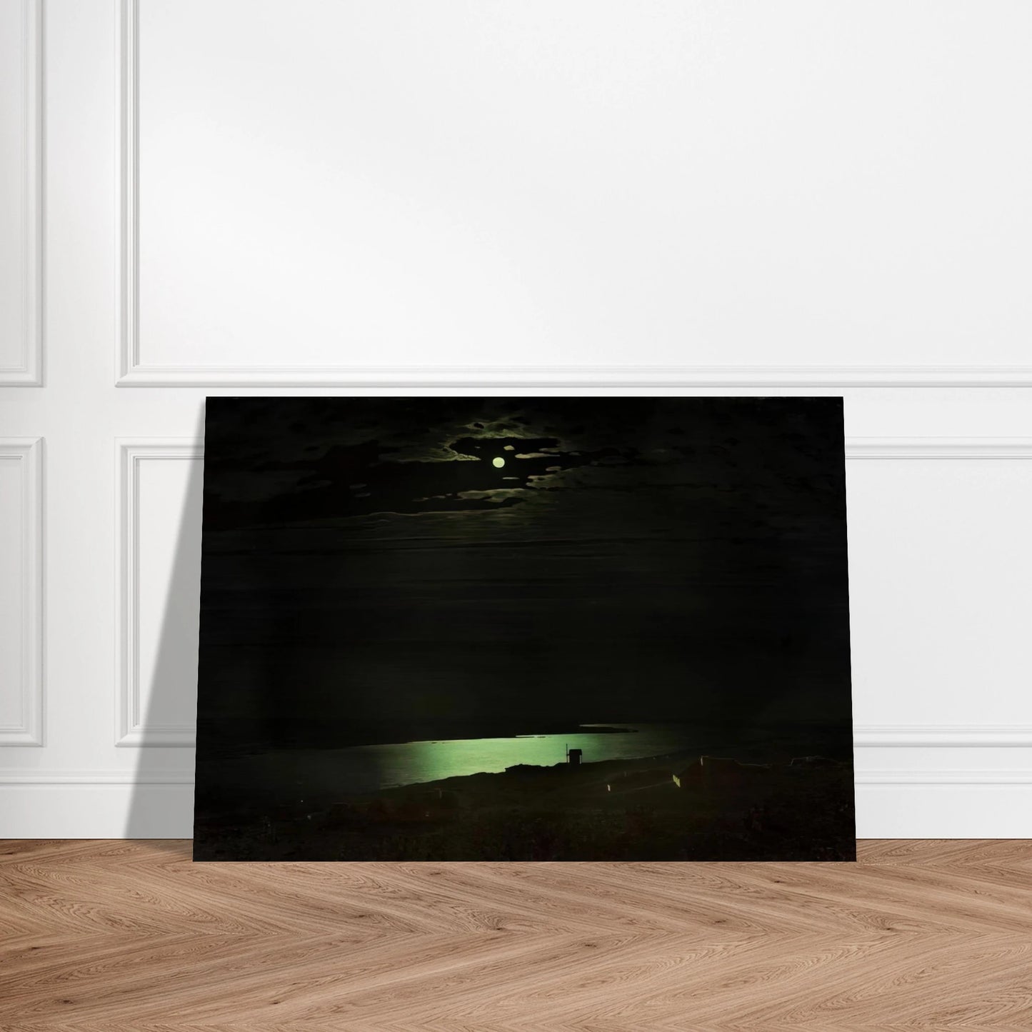 Moonlight Night on the Dnieper - Arkhyp Kuindzhi Brushed Aluminum Print - 70x100 cm / 28x40 inches | Arkhyp Kuindzhi Aluminum Print | Arkhyp Kuindzhi Prints