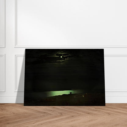 Moonlight Night on the Dnieper - Arkhyp Kuindzhi Brushed Aluminum Print - 70x100 cm / 28x40 inches | Arkhyp Kuindzhi Aluminum Print | Arkhyp Kuindzhi Prints