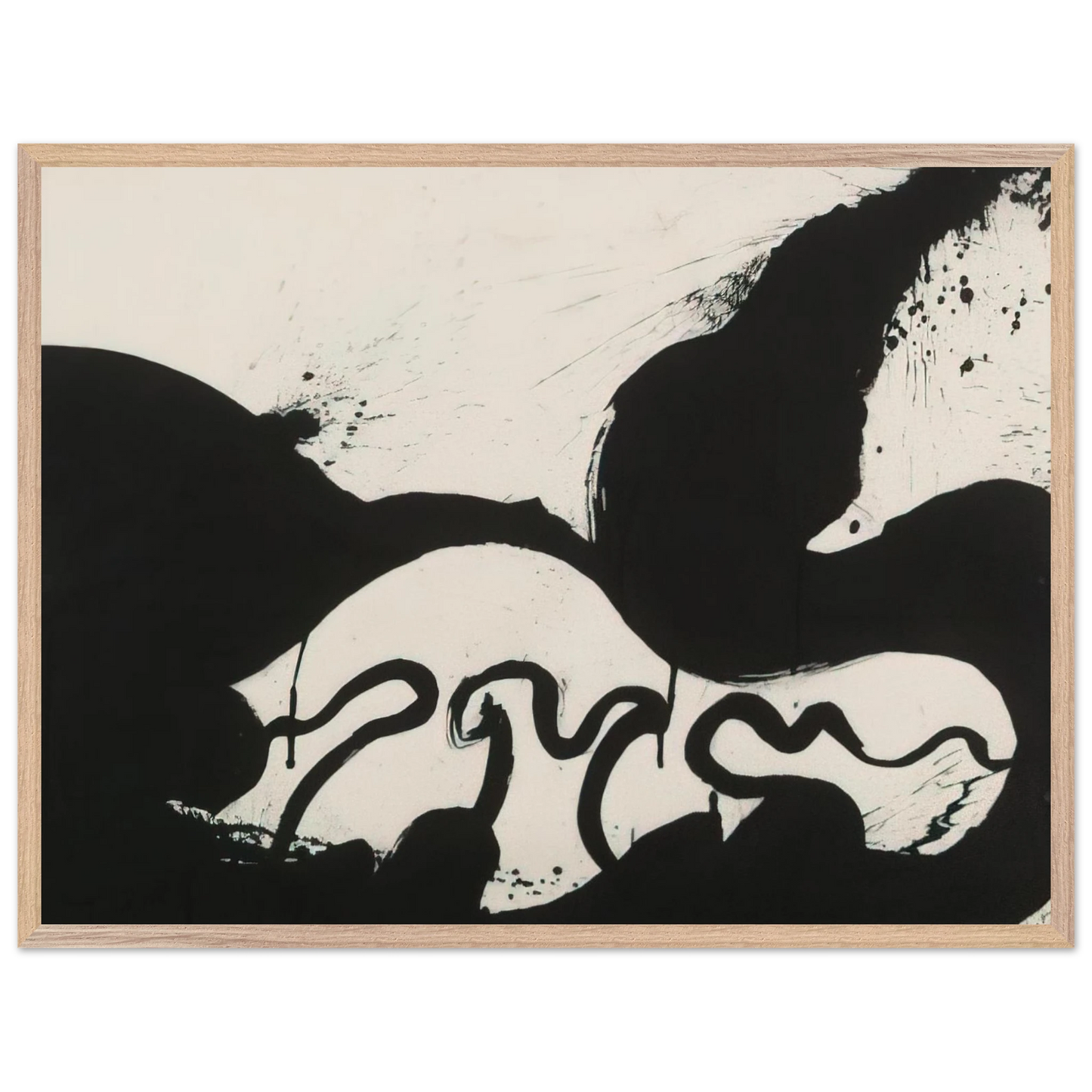 Helen Frankenthaler - Untitled - 1973 Wall art - 15x20 cm / 6x8 inches - Premium Wooden Framed Poster With Fine Art Paper-canvas - Black frame