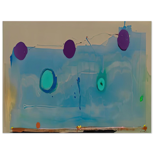 Helen Frankenthaler - Water Shadows, 1988- Wall Art - 21x29.7 cm / 8x12" - Fine Art Poster-canvas - -