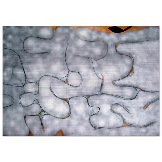 GREY SYMPHONY 1975 - Victor Pasmore Brushed Aluminum Print - 70x100 cm / 28x40 inches | Victor Pasmore Aluminum Print | Victor Pasmore Prints