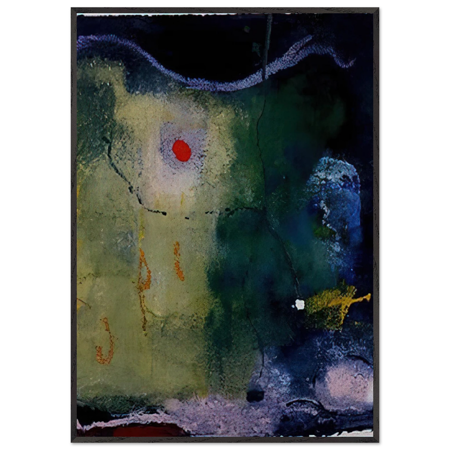 Helen Frankenthaler - The Other Side of the Moon - 1995 Wall art - 40x50 cm / 16x20 inches - Premium Wooden Framed Poster With Fine Art Paper-canvas - White frame