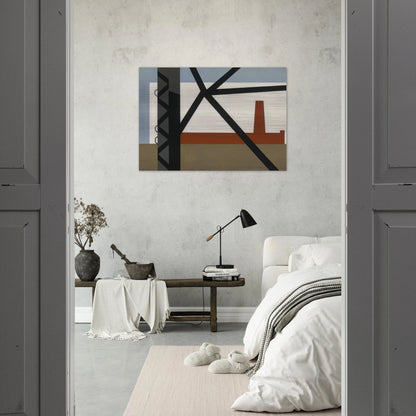 From the Bridge - 1942 - Ralston Crawford Brushed Aluminum Print - 70x100 cm / 28x40 inches | Ralston Crawford Aluminum Print | Ralston Crawford Prints